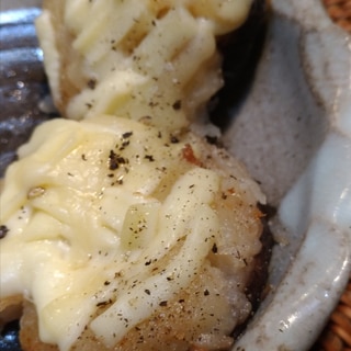 チーズとろける☆椎茸のマッシュポテト詰め焼き